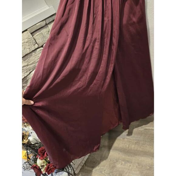 WHITE by Vera Wang Women's One-Shoulder Red Gown Size 10 Formal Long Dress - Picture 3 of 11